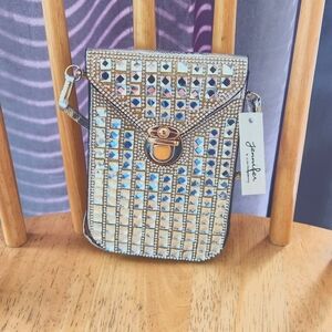 NWT Diamond Studded phone purse